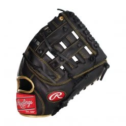 Rawlings 2021 R9 Series 12.5" 1st Base Mitt R9FM18BG - Black Gold Baseball