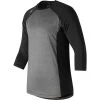 New Balance 3/4 Sleeve Baseball Compression Shirt - Black Gray 2 New Balance 3/4 Sleeve Baseball Compression Shirt - Black Gray