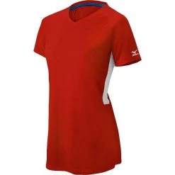 Softball Mizuno Comp Short Sleeve V-Neck Womens - Red White
