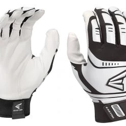 Baseball Easton Walk-Off Power Leverage Adult Batting Gloves - White Black