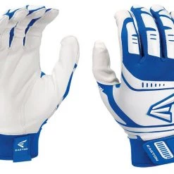 Easton Walk-Off Power Leverage Adult Batting Gloves - White Royal