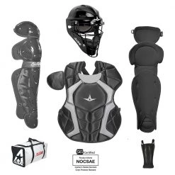 Baseball All-Star Player's Series Certified NOCSAE Catcher's Set (Ages 9-12) - Black