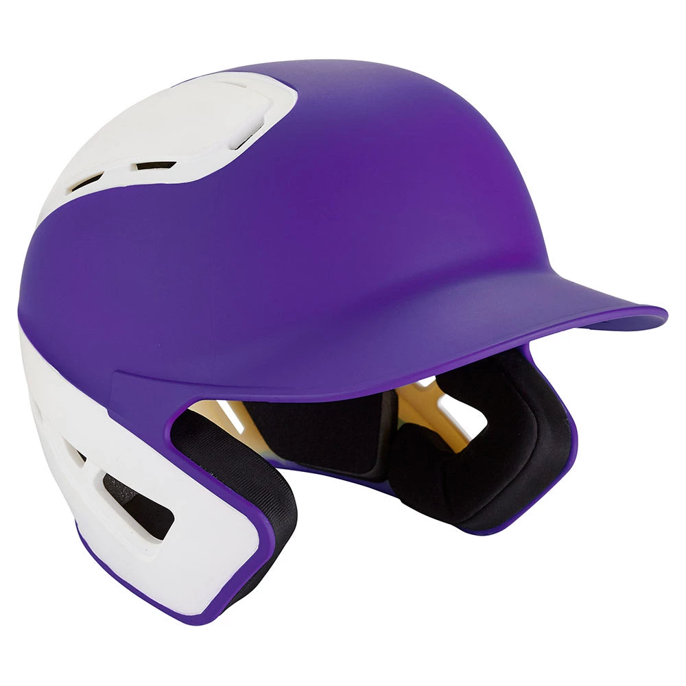 Baseball Mizuno B6 Batting Helmet 2Tone - Purple White 3 Baseball Mizuno B6 Batting Helmet 2Tone - Purple White