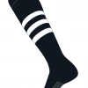Twin City Dugout Knee High Socks - Black White 2 Twin City Dugout Knee High Socks - Black White