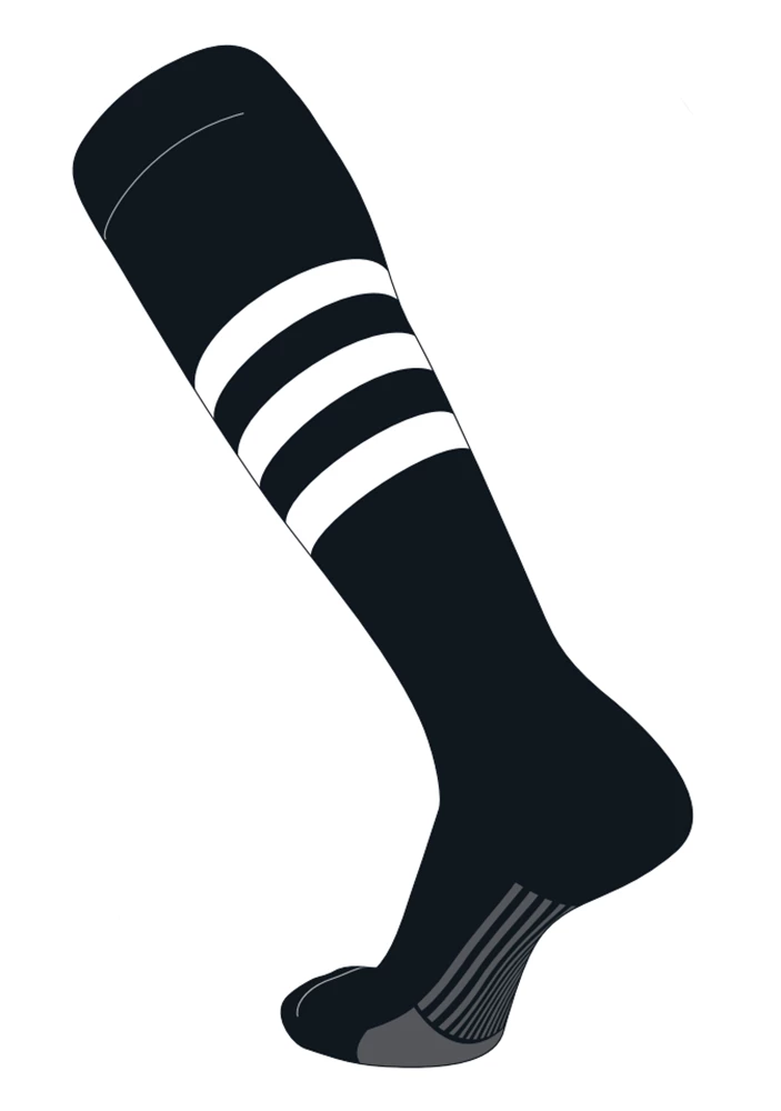 Twin City Dugout Knee High Socks - Black White 3 Twin City Dugout Knee High Socks - Black White