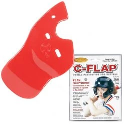 Baseball Markwort C-Flap Facial Protection For Left Handed Batter - Red
