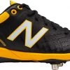 New Balance L4040v5 Low Cut Metal Cleat - Black Yellow