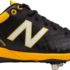 New Balance L4040v5 Low Cut Metal Cleat - Black Yellow