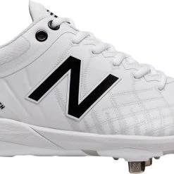 Baseball New Balance L4040v5 Low Cut Metal Cleat - White Black