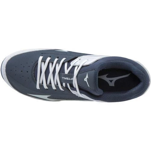 Softball Mizuno 9-Spike Swift 5 Cleats - Navy White 6 Softball Mizuno 9-Spike Swift 5 Cleats - Navy White