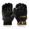 Franklin Shok-Sorb X Adult Batting Gloves - Black Gold Baseball