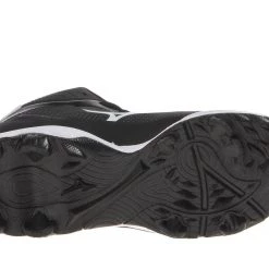 Mizuno 9 Spike Franchise 7 Mid Youth Molded Cleats - Black White Baseball