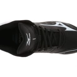 Baseball Mizuno 9-Spike Advanced Swagger 2 Mid Men's Metal Cleats - Black White 11 Baseball Mizuno 9-Spike Advanced Swagger 2 Mid Men's Metal Cleats - Black White