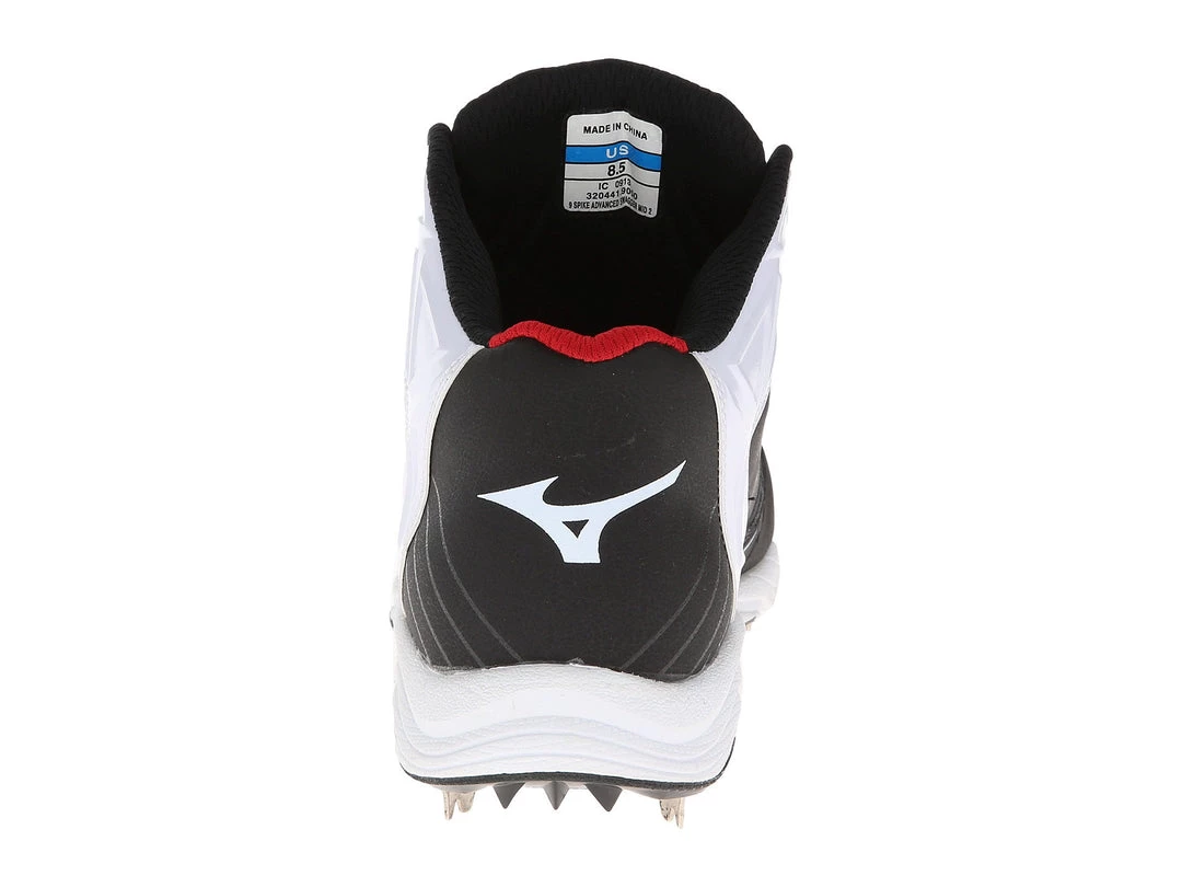 Baseball Mizuno 9-Spike Advanced Swagger 2 Mid Men's Metal Cleats - Black White 8 Baseball Mizuno 9-Spike Advanced Swagger 2 Mid Men's Metal Cleats - Black White