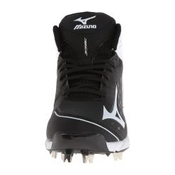 Baseball Mizuno 9-Spike Advanced Swagger 2 Mid Men's Metal Cleats - Black White 12 Baseball Mizuno 9-Spike Advanced Swagger 2 Mid Men's Metal Cleats - Black White