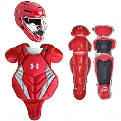 Under Armour Converge Victory Series UACKCC4-JRVS 9-12 Yr Catcher's Kit - Scarlet Baseball