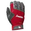 Baseball Franklin 2nd-Skinz Youth Batting Gloves - Gray Red