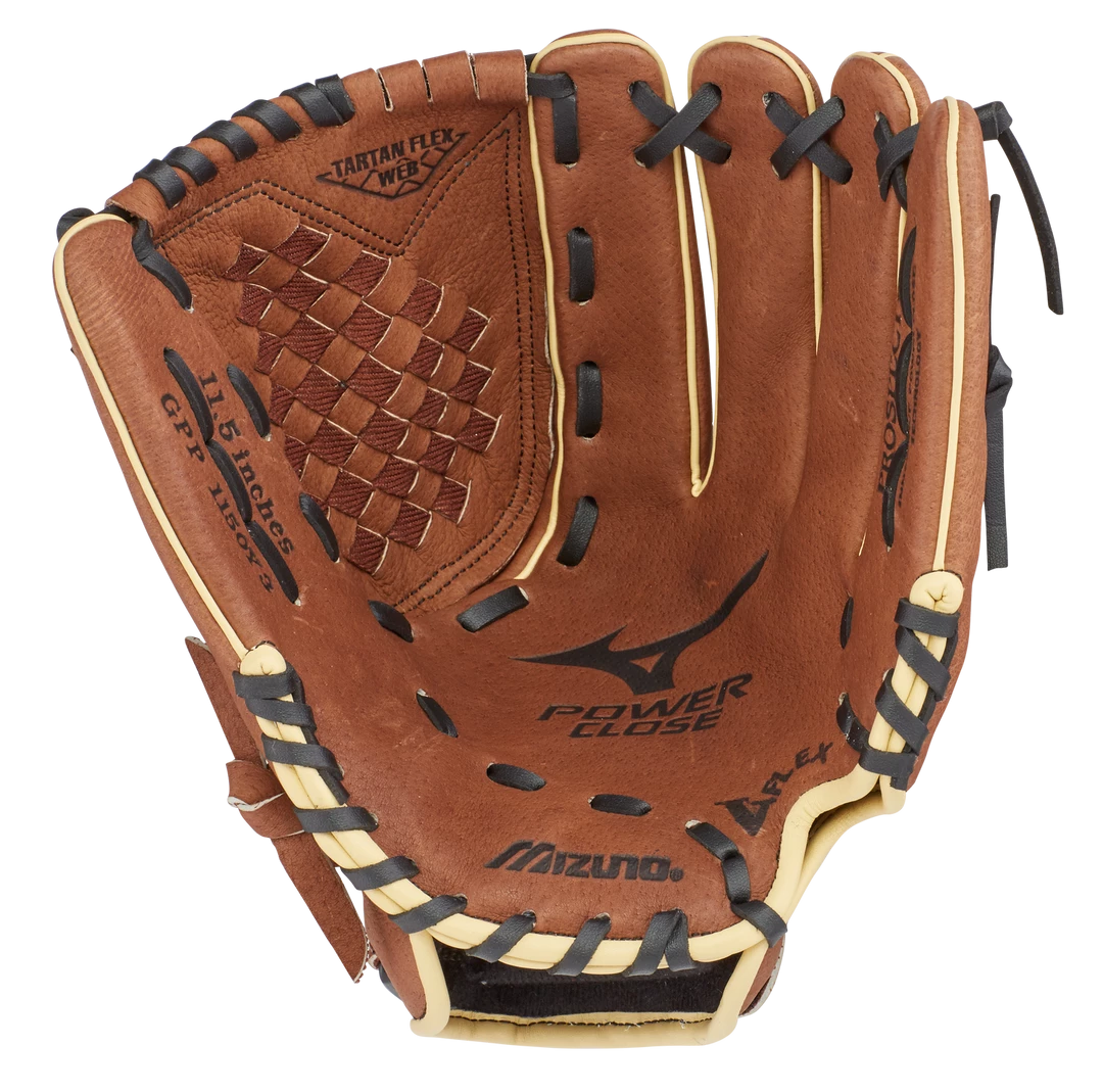 Baseball Mizuno Prospect Powerclose 11.50" Utility Glove GPP1150Y3 - Brown 4 Baseball Mizuno Prospect Powerclose 11.50" Utility Glove GPP1150Y3 - Brown