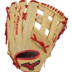 Mizuno Prime SE Slowpitch 13.00" Utility Glove GMVP1300PSES7 - Tan Red Softball