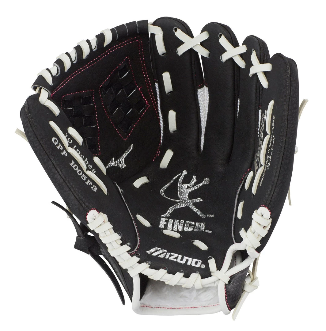 Mizuno Prospect Finch 10.00" GPP1005F3 Fastpitch Glove - Black White Softball 4 Mizuno Prospect Finch 10.00" GPP1005F3 Fastpitch Glove - Black White Softball