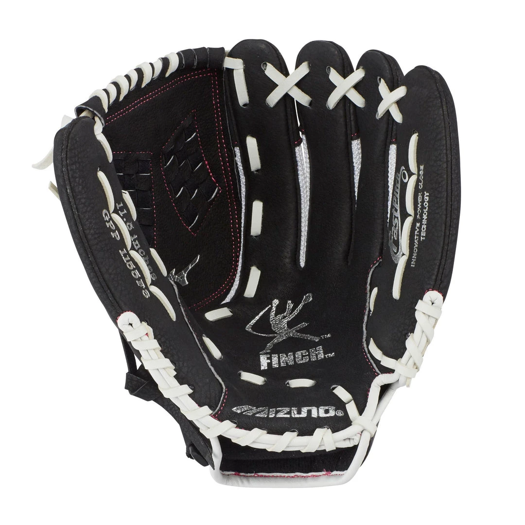 Softball Mizuno Prospect Finch 11.50" GPP1155F3 Fastpitch Glove - Black White 4 Softball Mizuno Prospect Finch 11.50" GPP1155F3 Fastpitch Glove - Black White