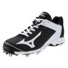 Baseball Mizuno 9-Spike Advanced Swagger 2 Low Men's Metal Cleats - Black White 2 Baseball Mizuno 9-Spike Advanced Swagger 2 Low Men's Metal Cleats - Black White