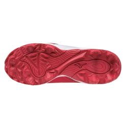 Mizuno 9-Spike Advanced Youth Franchise 8 Mid - Red White