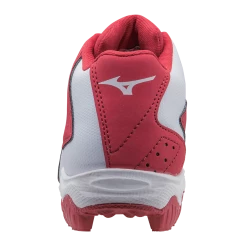 Mizuno 9-Spike Advanced Youth Franchise 8 Mid - Red White