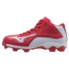 Mizuno 9-Spike Advanced Youth Franchise 8 Mid - Red White