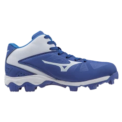 Mizuno 9-Spike Advanced Youth Franchise 8 Mid - Royal White