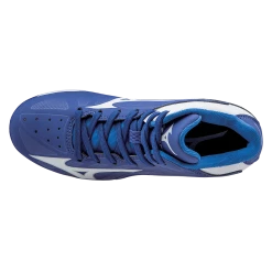 Mizuno 9-Spike Advanced Youth Franchise 8 Mid - Royal White