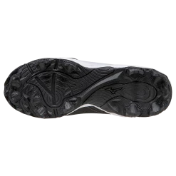 Mizuno 9-Spike Advanced Youth Franchise 8 Mid - Black White Baseball