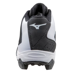 Mizuno 9-Spike Advanced Youth Franchise 8 Mid - Black White Baseball