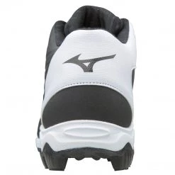 Mizuno Men's 9-Spike Advanced Franchise 9 Mid Molded Cleats - Black White Baseball