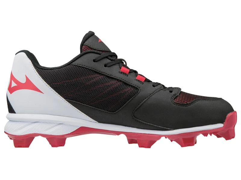 Mizuno 9-Spike Advanced Dominant TPU Low Cleats - Black Red Baseball 3 Mizuno 9-Spike Advanced Dominant TPU Low Cleats - Black Red Baseball