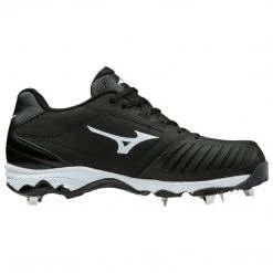 Mizuno 9-Spike Advanced Dominant TPU Low Cleats - Black White