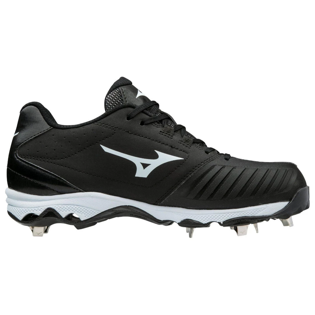 Mizuno 9-Spike Advanced Dominant TPU Low Cleats - Black White 4 Mizuno 9-Spike Advanced Dominant TPU Low Cleats - Black White