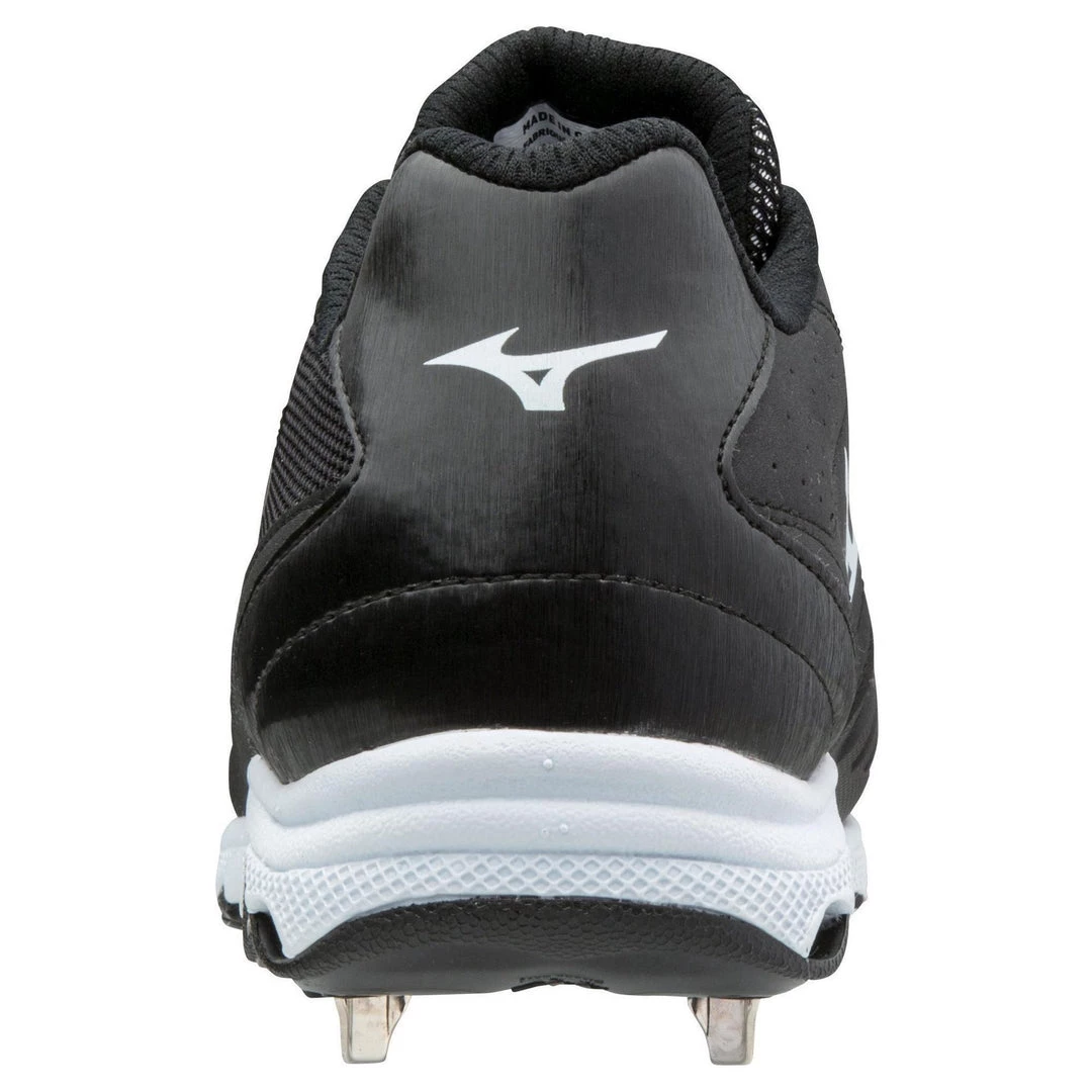 Mizuno 9-Spike Advanced Dominant TPU Low Cleats - Black White 7 Mizuno 9-Spike Advanced Dominant TPU Low Cleats - Black White
