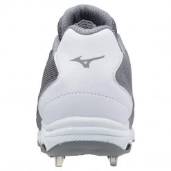 Mizuno 9-Spike Women's Advanced Sweep 4 Low Metal Cleats - Gray White
