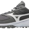 Softball Mizuno Women's Dominant All-Surface Mid Turf Shoe - Gray White