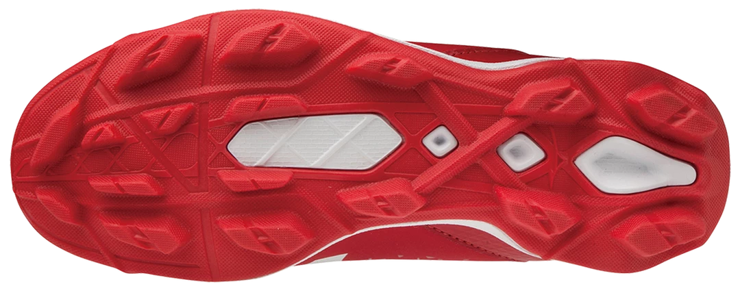 Mizuno Select Nine Low Molded Cleats - Red White 5 Mizuno Select Nine Low Molded Cleats - Red White