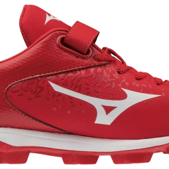 Baseball Mizuno Youth Select Nine JR Low Molded Cleats - Red White