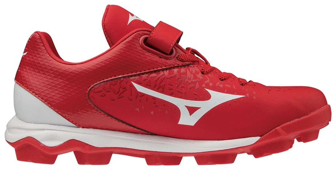 Mizuno Select Nine Low Molded Cleats - Red White 4 Mizuno Select Nine Low Molded Cleats - Red White
