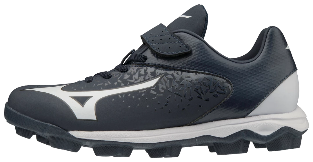 Baseball Mizuno Youth Select Nine JR Low Molded Cleats - Navy White 3 Baseball Mizuno Youth Select Nine JR Low Molded Cleats - Navy White