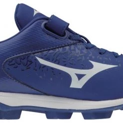 Mizuno Youth Select Nine JR Low Molded Cleats - Royal White Baseball