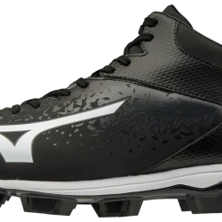 Mizuno Select Nine TPU Mid Molded Cleat - Black White