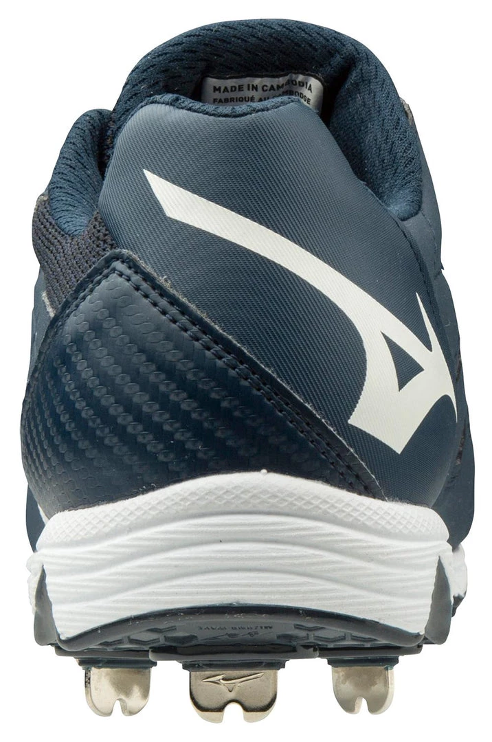 Mizuno 9-Spike Swift 6 Cleats - Navy White Softball 7 Mizuno 9-Spike Swift 6 Cleats - Navy White Softball