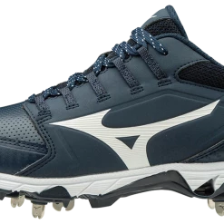 Mizuno 9-Spike Swift 6 Cleats - Navy White Softball