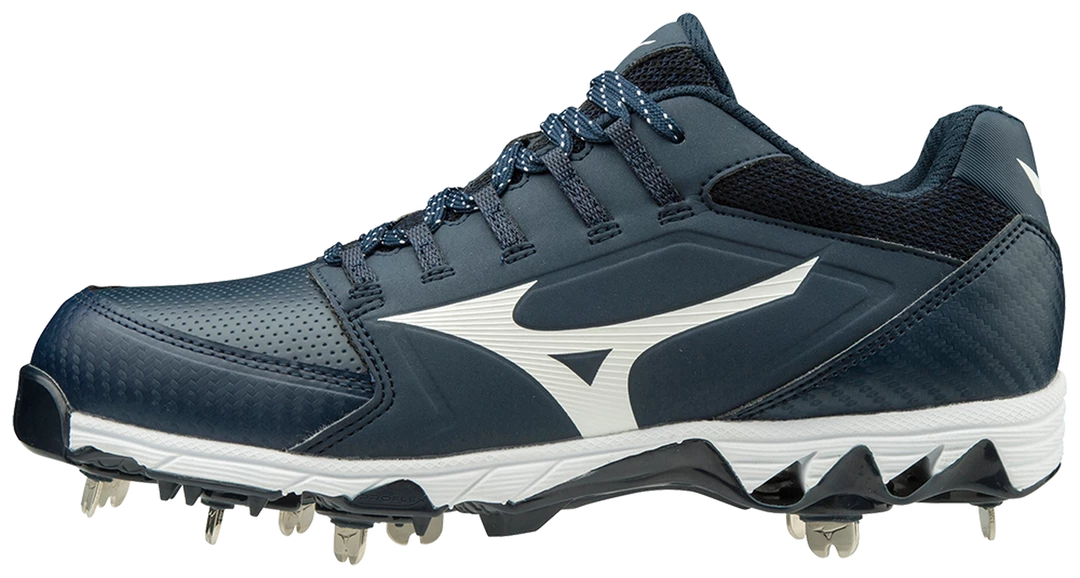 Mizuno 9-Spike Swift 6 Cleats - Navy White Softball 3 Mizuno 9-Spike Swift 6 Cleats - Navy White Softball