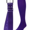 Twin City Belt Knee High Sock Combo - Purple Baseball